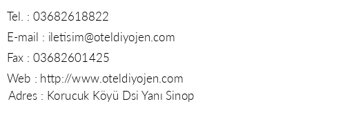 Otel Diyojen telefon numaralar, faks, e-mail, posta adresi ve iletiim bilgileri
